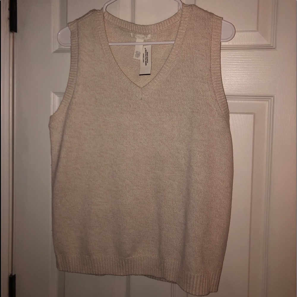 Tilly’s, Cream Sweater Vest (NWT)